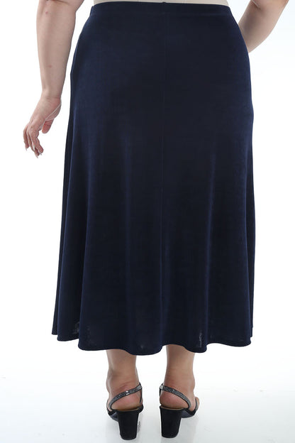 Skirts Vikki Vi Classic Navy A-Line Maxi Skirt