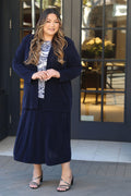 Vikki Vi Classic Navy Maxi Skirt