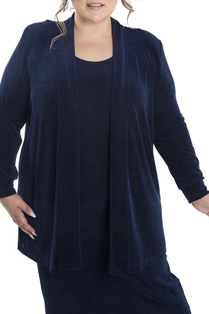 Jackets Vikki Vi Classic Navy Long Kimono Jacket