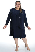 Vikki Vi Jersey Navy Flip Skirt