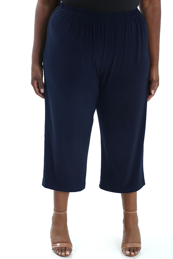 Pants Vikki Vi Jersey Navy Crop Pant