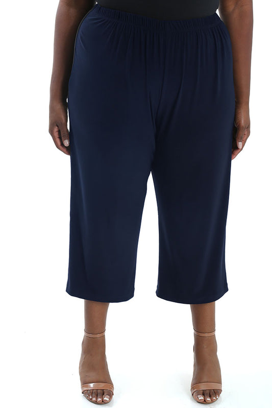 Pants Vikki Vi Jersey Navy Crop Pant
