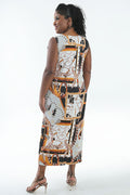 Vikki Vi Jersey Ivory Chain Maxi Tank Dress
