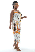 Vikki Vi Jersey Ivory Chain Maxi Tank Dress