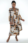 Vikki Vi Jersey Ivory Chain Maxi Tank Dress