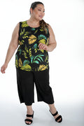 Vikki Vi Jersey Lime Palm Tank
