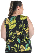 Vikki Vi Jersey Lime Palm Tank