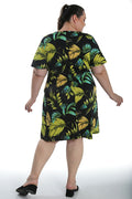 Vikki Vi Jersey Lime Palm T-Shirt Style Dress