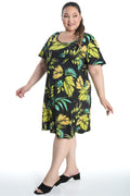 Vikki Vi Jersey Lime Palm T-Shirt Style Dress
