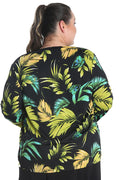 Vikki Vi Jersey Lime Palm Cardigan