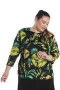 Vikki Vi Jersey Lime Palm Cardigan