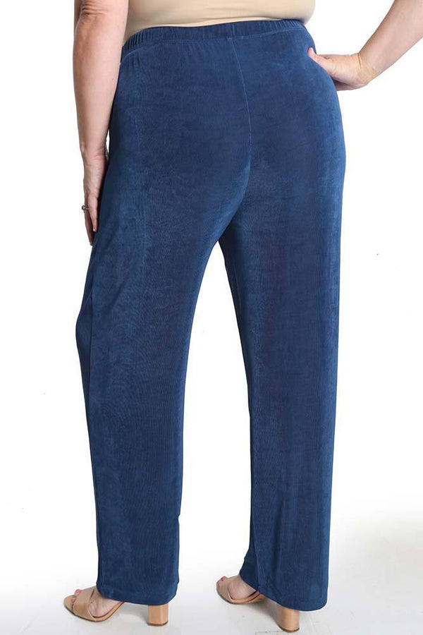 Pants Vikki Vi Classic French Blue Petite Pull-On Pant