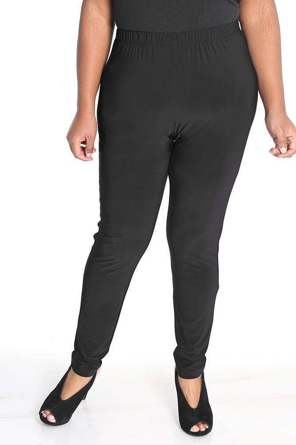 Pants Vikki Vi Jersey Black Slim Leg Pant