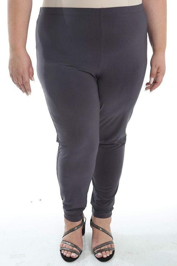 Pants Vikki Vi Jersey Charcoal Slim Leg Pant