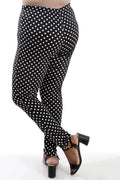 Pants Vikki Vi Jersey Polka Dot Slim Leg Pant