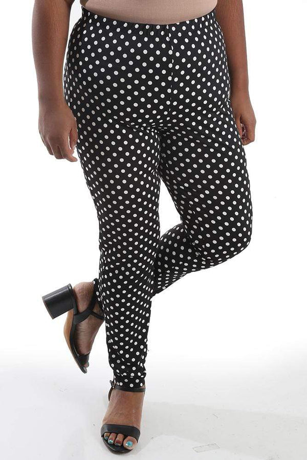 Pants Vikki Vi Jersey Polka Dot Slim Leg Pant