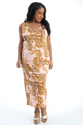 Vikki Vi Jersey Blush Frame Maxi Tank Dress