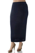 Vikki Vi Classic Navy Straight Maxi Skirt