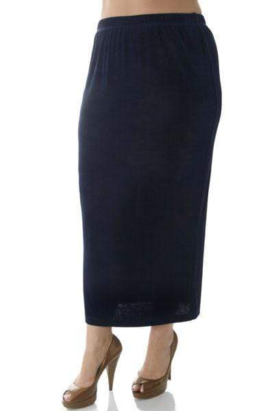 Skirts Vikki Vi Classic Navy Straight Maxi Skirt
