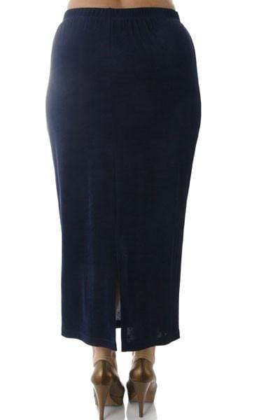 Skirts Vikki Vi Classic Navy Straight Maxi Skirt