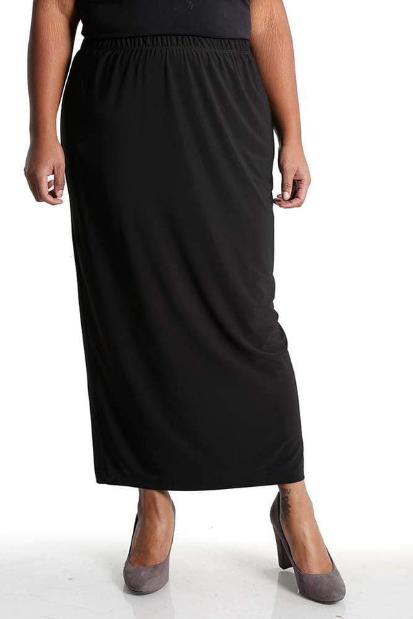 Skirts Vikki Vi Jersey Black Straight Maxi Skirt
