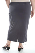 Skirts Vikki Vi Jersey Charcoal Straight Maxi Skirt