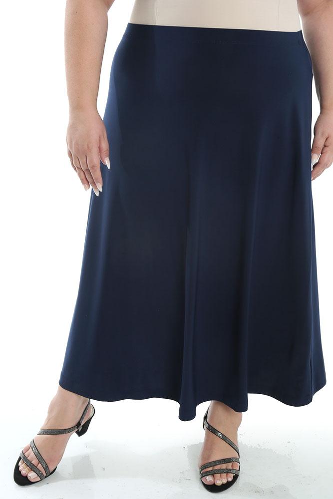 Skirts Vikki Vi Jersey Navy A-Line Maxi Skirt