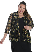 Vikki Vi Sunflower Lace 3/4 Kimono Jacket