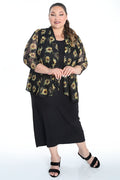 Vikki Vi Sunflower Lace 3/4 Kimono Jacket