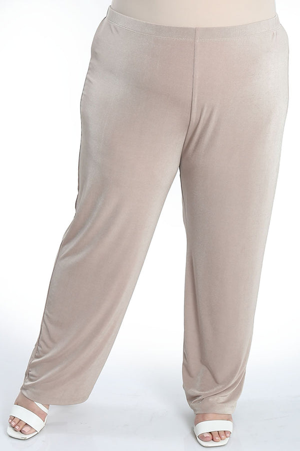 Vikki Vi Silky Classic Cappuccino Petite Pull-On Pant