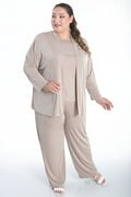 Vikki Vi Silky Classic Cappuccino Petite Pull-On Pant