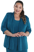 Vikki Vi Classic Ocean 3/4 Sleeve Kimono Jacket