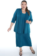 Vikki Vi Classic Ocean 3/4 Sleeve Kimono Jacket
