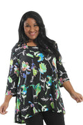 Tops Caribe Flora 2 Pocket Swing Tunic