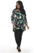 Tops Caribe Flora 2 Pocket Swing Tunic