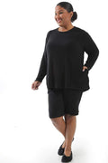 Tops La Cera Comfort Collection Black Long Sleeve Top