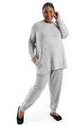 Tops La Cera Comfort Collection Heather Gray Long Sleeve Top