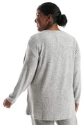 Tops La Cera Comfort Collection Heather Gray Long Sleeve Top