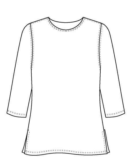 Tops Vikki Vi Classic Black 3/4 Sleeve Top