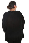 Tops Vikki Vi Classic Black Bias Cut Tunic