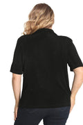 Tops Vikki Vi Classic Black Camp Shirt