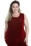 Tops Vikki Vi Classic Cinnabar Sleeveless Shell