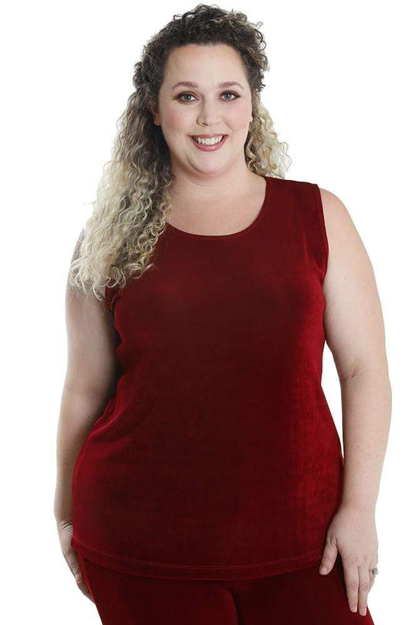 Tops Vikki Vi Classic Cinnabar Sleeveless Shell