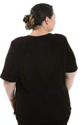 Tops Vikki Vi Classic Dark Chocolate Short Sleeve Tunic