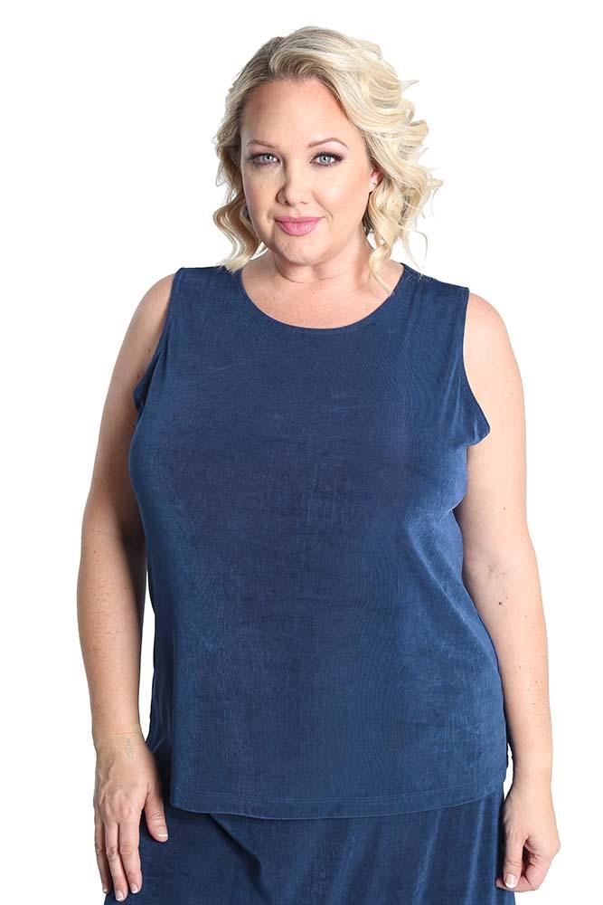 Plusby Vikki Vi Classic French Blue Tank – PlusbyDesign.com