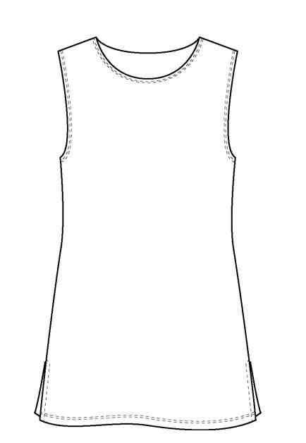 Tops Vikki Vi Classic Navy Sleeveless Tunic