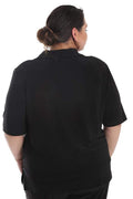 Tops Vikki Vi Jersey Black Camp Shirt