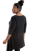 Tops Vikki Vi Jersey Black Handkerchief Tunic