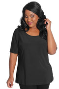 Tops Vikki Vi Jersey Black Short Sleeve Top