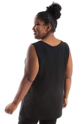 Tops Vikki Vi Jersey Black Sleeveless Shell Tunic